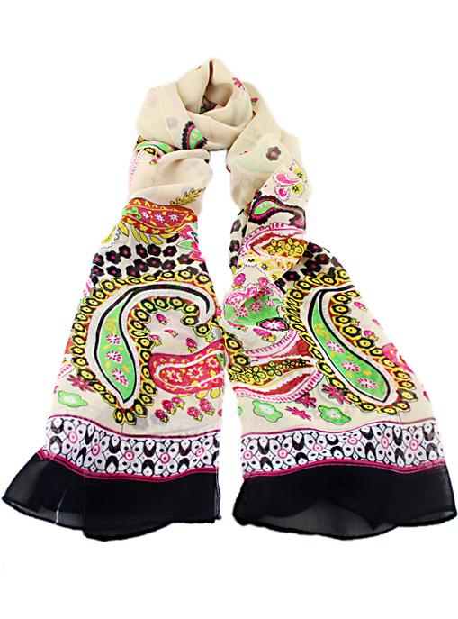 Shein Apricot Vintage Floral Scarves