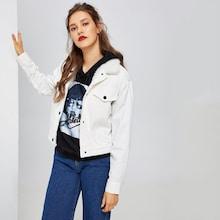Shein Button Up Solid Jacket
