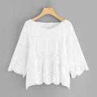 Shein V Neckline Raglan Sleeve Blouse