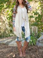 Shein Grey Contrast Raglan Sleeve Coat