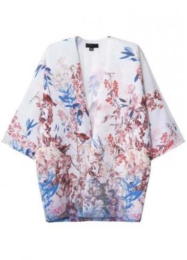 Rosewe Enchanting Half Sleeve Flower Printed Cardigans For Lady