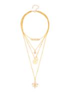 Shein Chain & Round Pendant Layered Chain Necklace