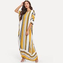 Shein Striped Hijab Long Dress