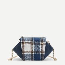 Shein Plaid Detail Swing Chain Bag