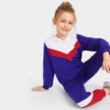 Shein Girls Cut-and-sew Hoodie & Sweatpants Set