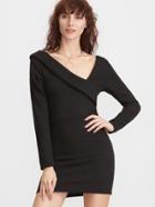 Shein Black Double V Neck Bodycon Dress