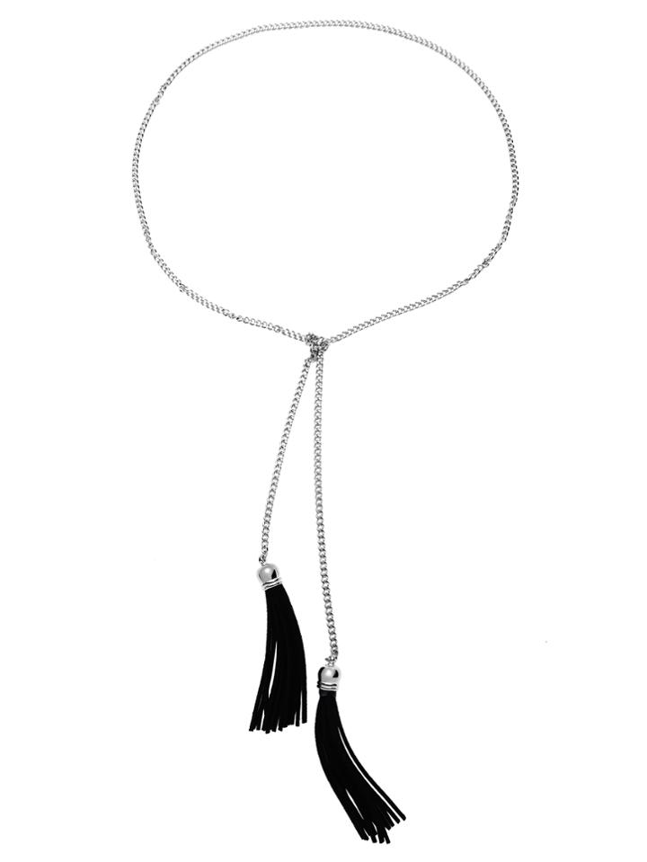 Shein Silver Tassel Lariats Necklace