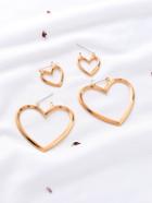 Shein Gold Cutout Heart Multiway Earrings