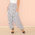 Shein Drop Crotch Color Block Pants