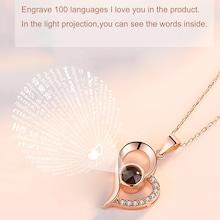 Shein Light Projection Heart Pendant Necklace