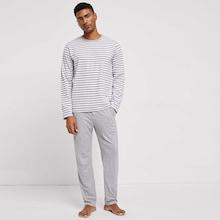 Shein Men Striped Tunic Pajama Set