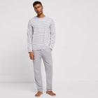 Shein Men Striped Tunic Pajama Set