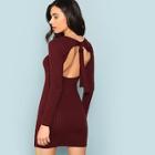 Shein Knot Back Backless Bodycon Dress