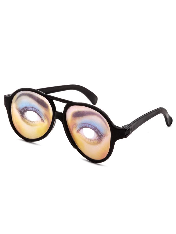 Shein Black Frame Extreme Funny Lens Halloween Glasses