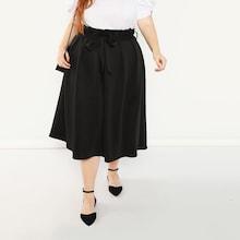 Shein Plus Self Belted Midi Skirt