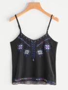 Shein Embroidered Cami Top