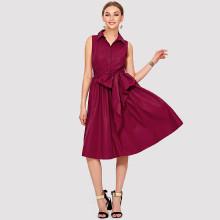 Shein Self Belted Shirt Dress