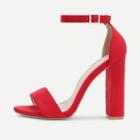 Shein Two Part Ankle Strap Pu Heels