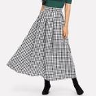 Shein High Waist Plaid Skirt