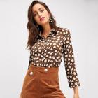 Shein Allover Flower Print Buttoned Shirt