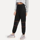 Shein Zip Detail Mesh Insert Pants