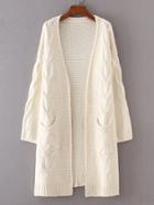 Shein Cable Knit Chunky Longline Cardigan
