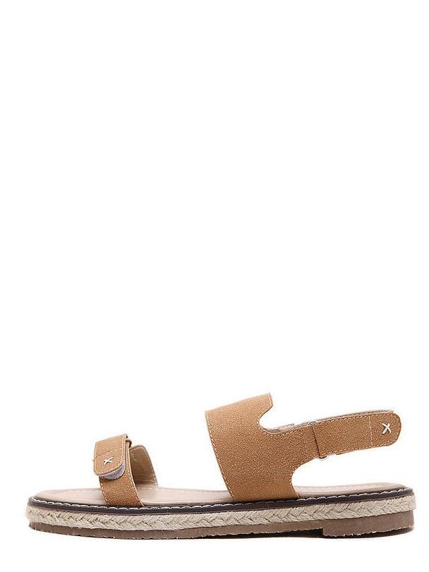 Shein Brown Open Toe Espadrille Sandals