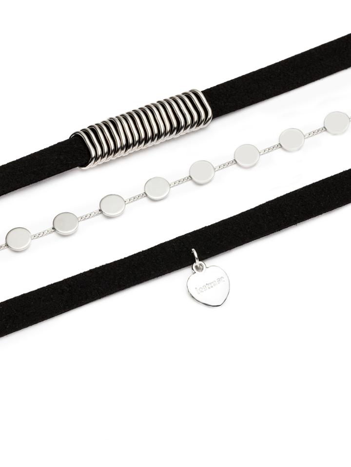 Shein Black Charm Pendant Choker Set