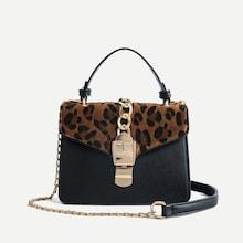 Shein Leopard Print Satchel Bag