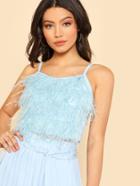 Shein Faux Feather Cami Top