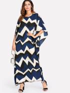 Shein Allover Chevron Print Loose Dress