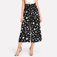 Shein Polka Dot Print Palazzo Leg Pants