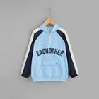 Shein Girls Color-block Raglan Sleeve Hooded Jacket