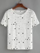 Shein Speckled Print T-shirt