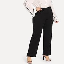 Shein Plus Solid Elastic Waist Pants