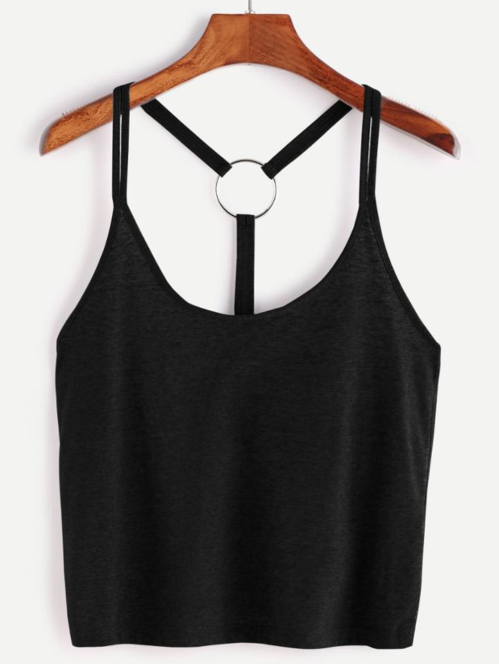Shein Strappy O-ring Accent Back Cami Top