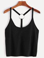 Shein Strappy O-ring Accent Back Cami Top