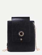 Shein Black Pu Camera Design Flap Chain Bag