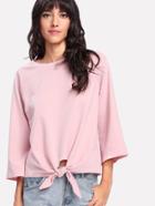 Shein Knot Front Solid T-shirt