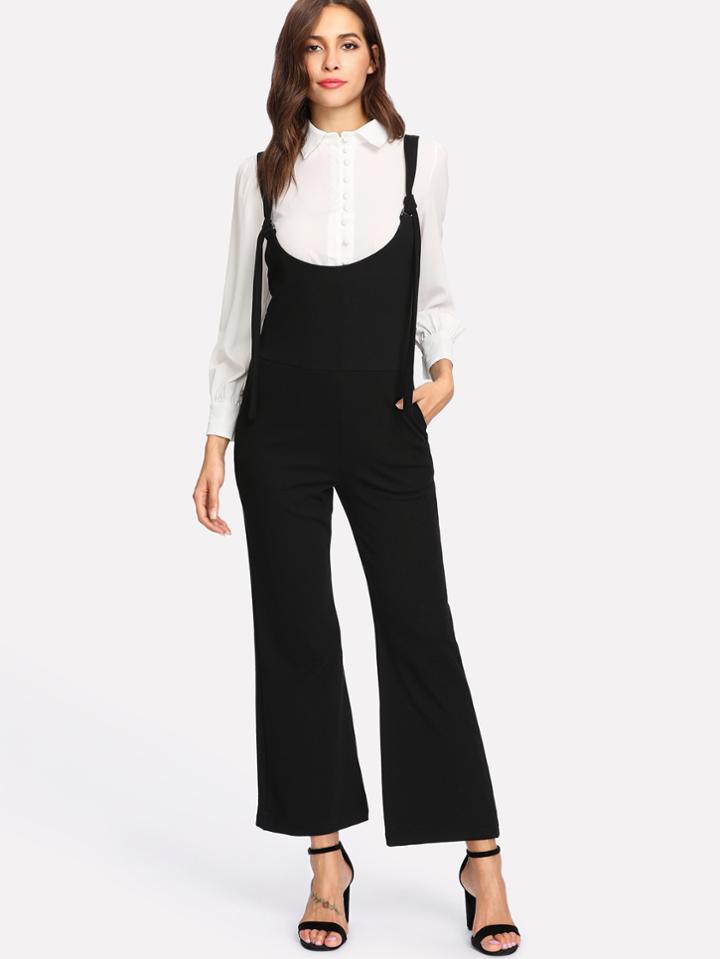 Shein Tied Strap Flared Jumpsuit