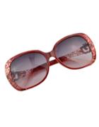 Shein Summer Style Oversized Red Sunglasses