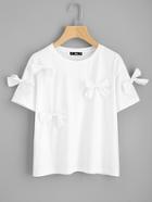 Shein Bow Embellished T-shirt