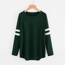 Shein Plus Varsity Striped Tee