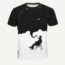 Shein Men Galaxy Print Tee