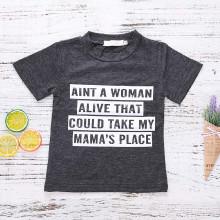 Shein Boys Letter Print Marled T-shirt