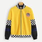 Shein O-ring Zip Up Gingham Print Jacket