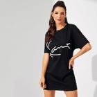 Shein Round Neck T-shirt Dress
