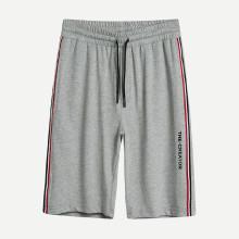 Shein Men Contrast Tape Side Letter Print Shorts