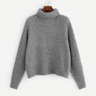 Shein Roll Neck Heather Knit Jumper