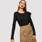 Shein Tiered Layer Solid Tee